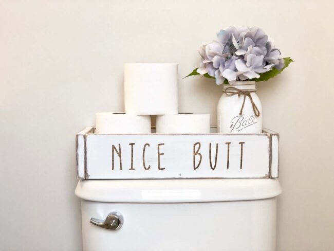 Rustic Ceramic "Nice Butt" Box